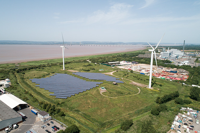 Windfarm Bristol City Council Windfarm Aerial shot