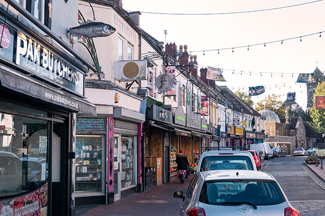 View of St Marks Road, Easton independent shops and restaurants