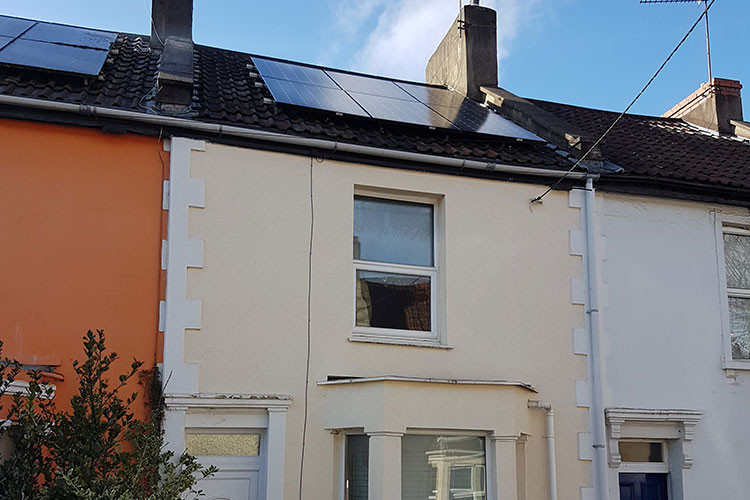 Andy's House showing solar panels on the roof.